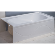 Hot Selling White Integral Apron Bathtub with Left-Hand Drain